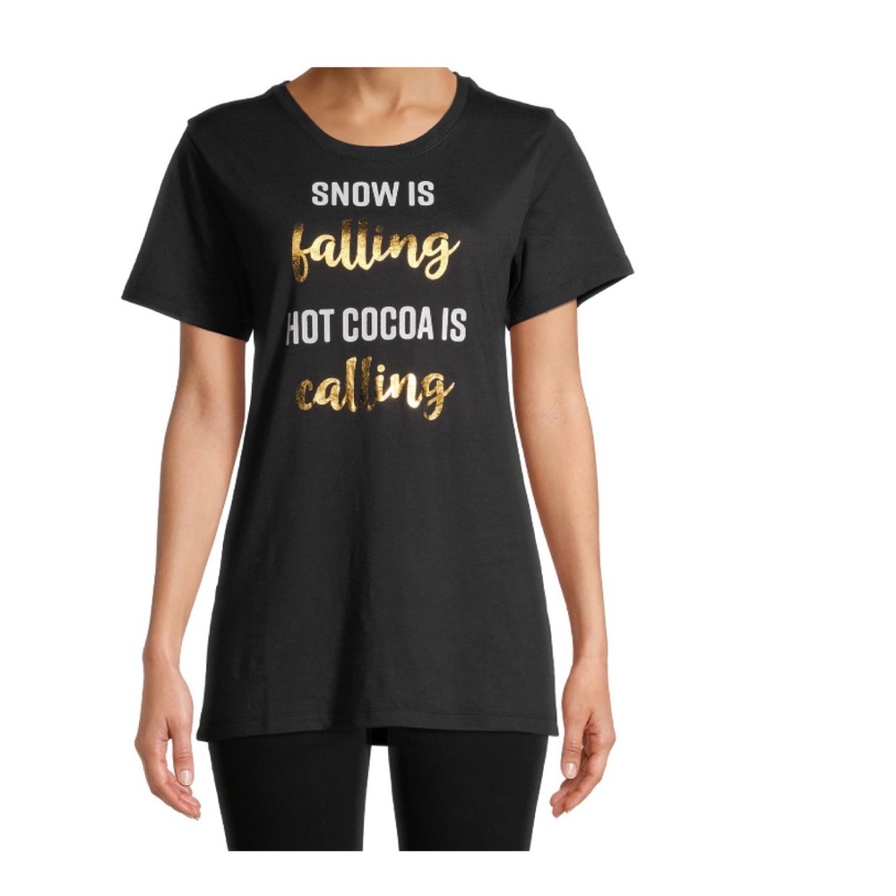 SZ S Holiday Time SNOW FALLING HOT COCOA IS CALLING